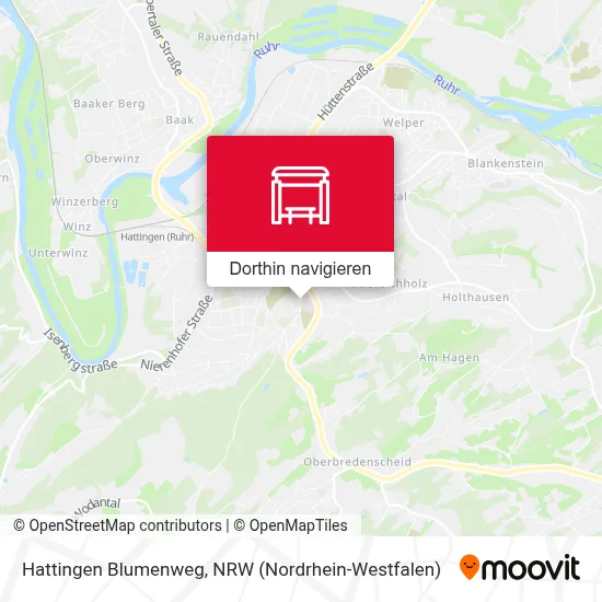 Hattingen Blumenweg Karte