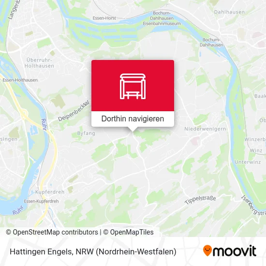 Hattingen Engels Karte