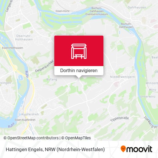 Hattingen Engels Karte