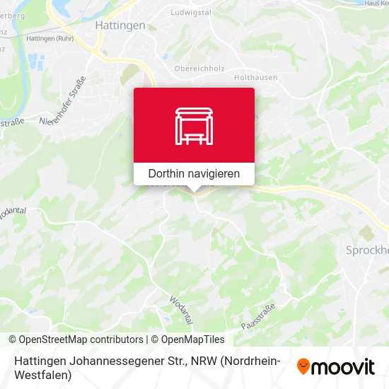 Hattingen Johannessegener Str. Karte
