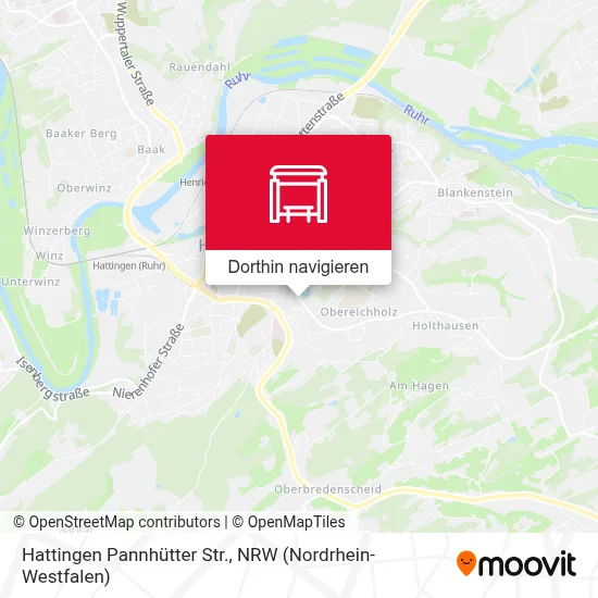 Hattingen Pannhütter Str. Karte