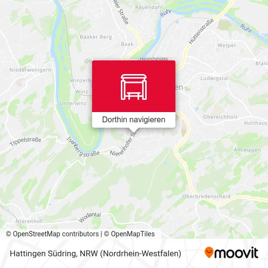 Hattingen Südring Karte
