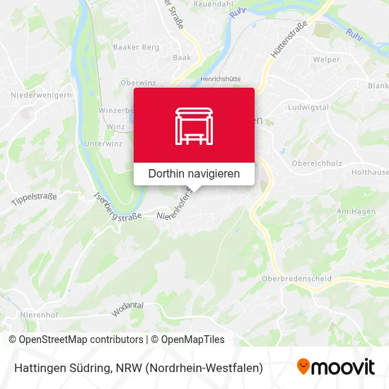 Hattingen Südring Karte