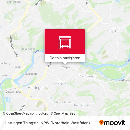 Hattingen Thingstr. Karte