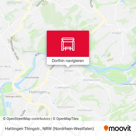 Hattingen Thingstr. Karte