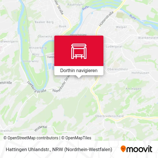 Hattingen Uhlandstr. Karte