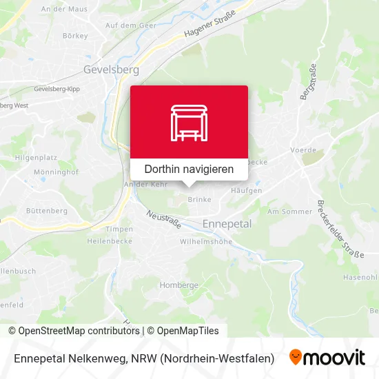 Ennepetal Nelkenweg Karte