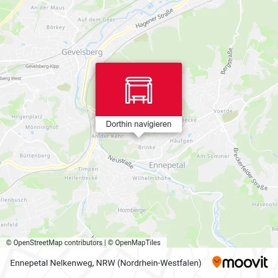 Ennepetal Nelkenweg Karte