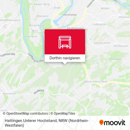 Hattingen Unterer Hochstand Karte