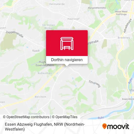 Essen Abzweig Flughafen Karte