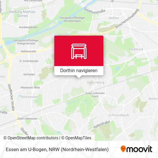 Essen am U-Bogen Karte