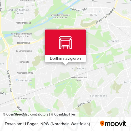 Essen am U-Bogen Karte