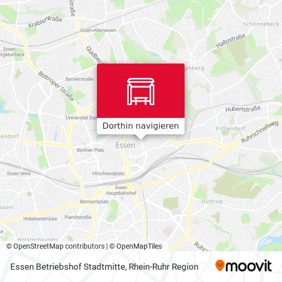 Essen Betriebshof Stadtmitte Karte
