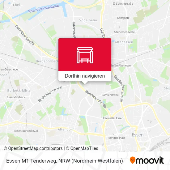 Essen M1 Tenderweg Karte