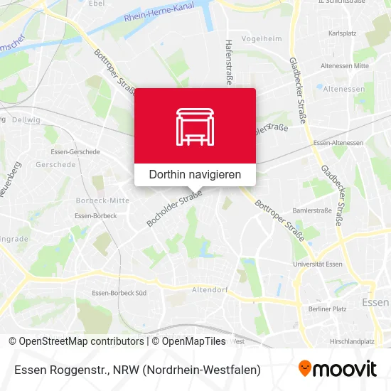 Essen Roggenstr. Karte