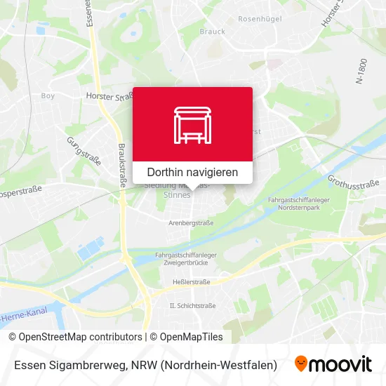 Essen Sigambrerweg Karte
