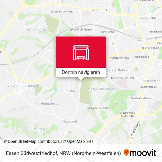 Essen Südwestfriedhof Karte