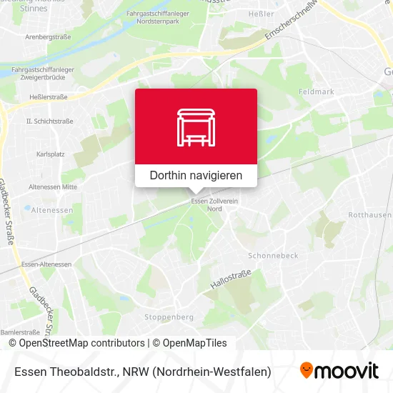 Essen Theobaldstr. Karte