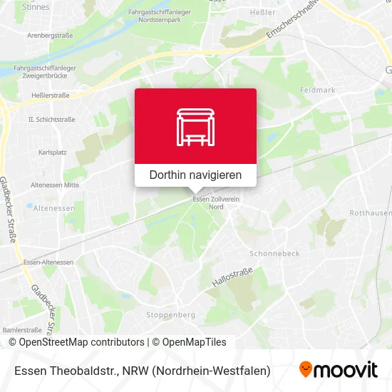 Essen Theobaldstr. Karte