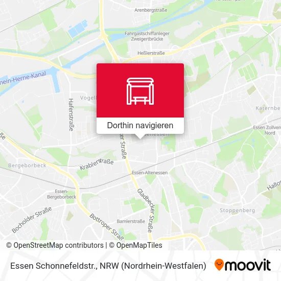 Essen Schonnefeldstr. Karte