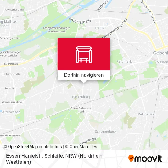 Essen Hanielstr. Schleife Karte