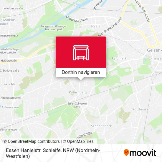 Essen Hanielstr. Schleife Karte