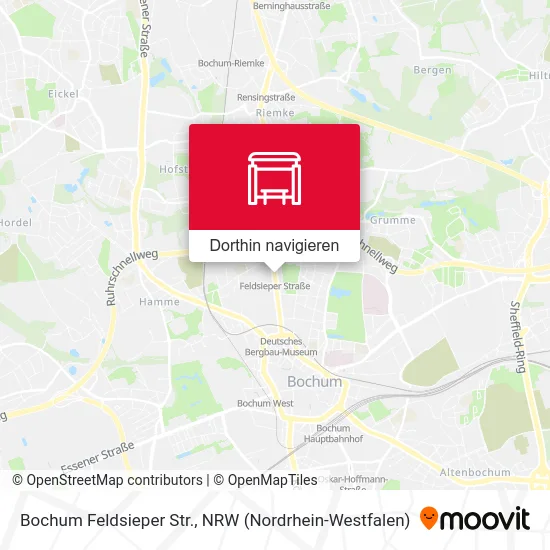 Bochum Feldsieper Str. Karte
