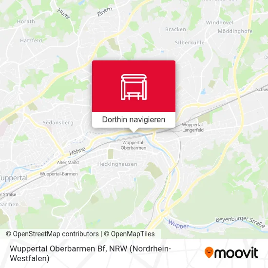 Wuppertal Oberbarmen Bf Karte