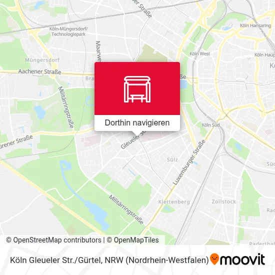 Köln Gleueler Str./Gürtel Karte