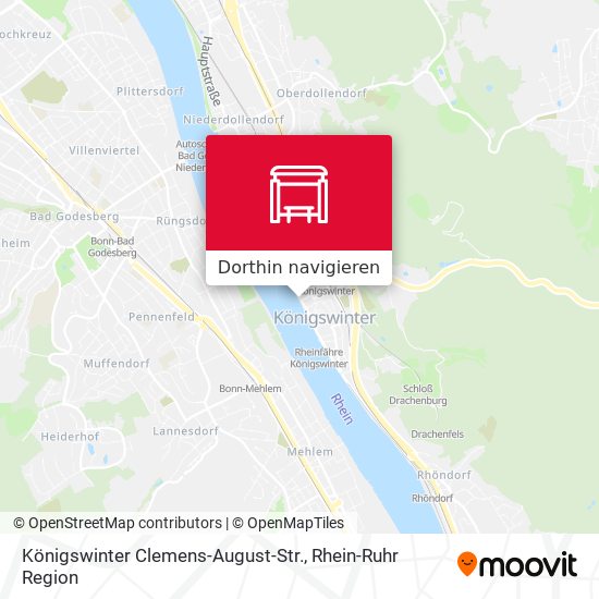 Königswinter Clemens-August-Str. Karte