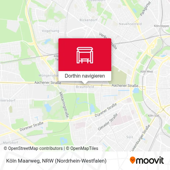 Köln Maarweg Karte