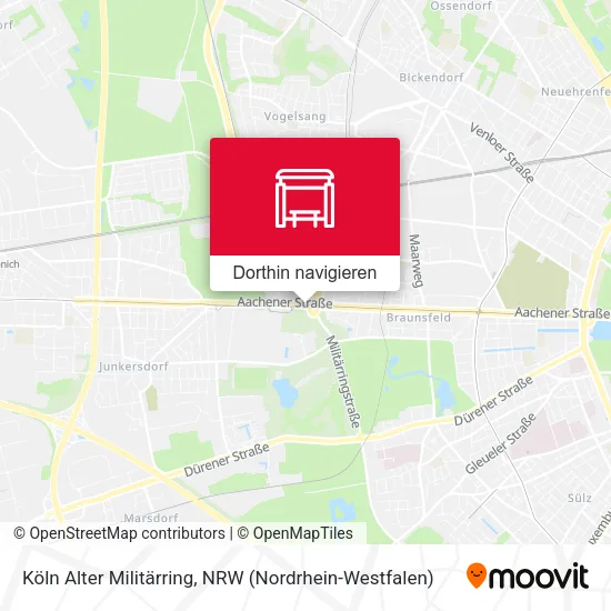 Köln Alter Militärring Karte