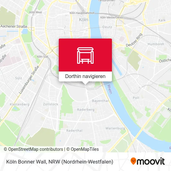 Köln Bonner Wall Karte