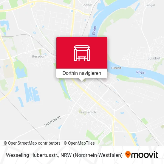 Wesseling Hubertusstr. Karte