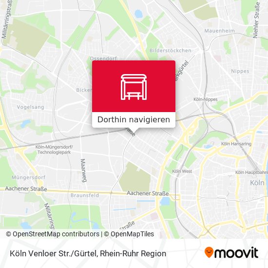 Köln Venloer Str./Gürtel Karte