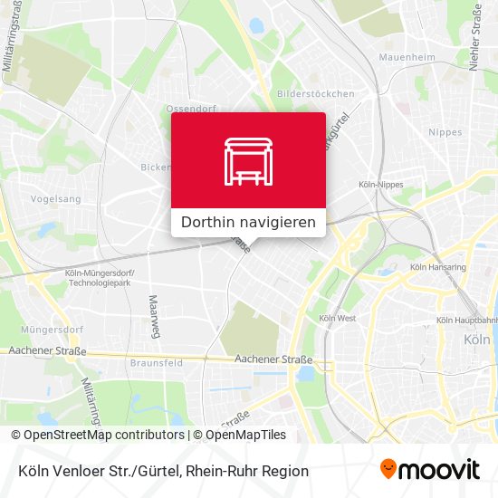 Köln Venloer Str./Gürtel Karte