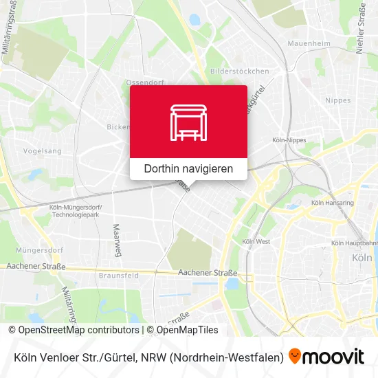 Köln Venloer Str./Gürtel Karte