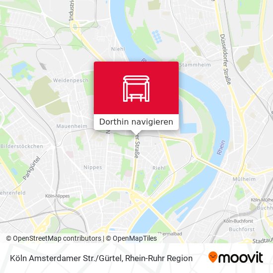 Köln Amsterdamer Str./Gürtel Karte