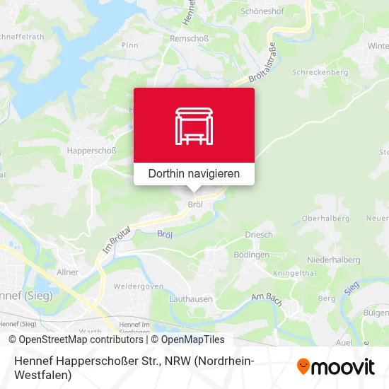 Hennef Happerschoßer Str. Karte