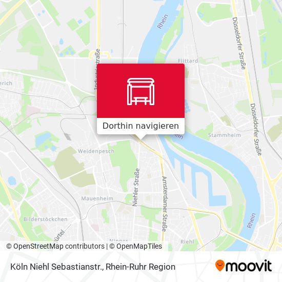 Köln Niehl Sebastianstr. Karte