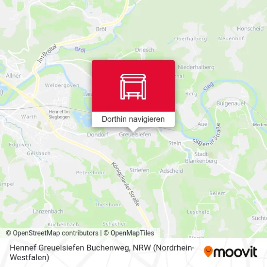 Hennef Greuelsiefen Buchenweg Karte