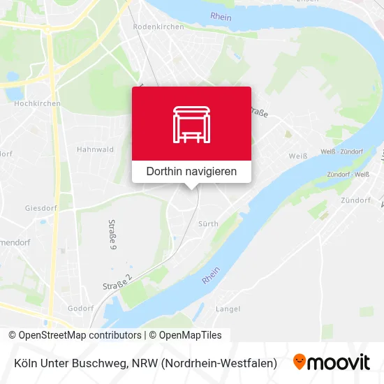 Köln Unter Buschweg Karte