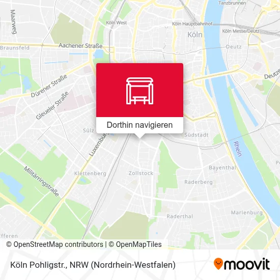 Köln Pohligstr. Karte