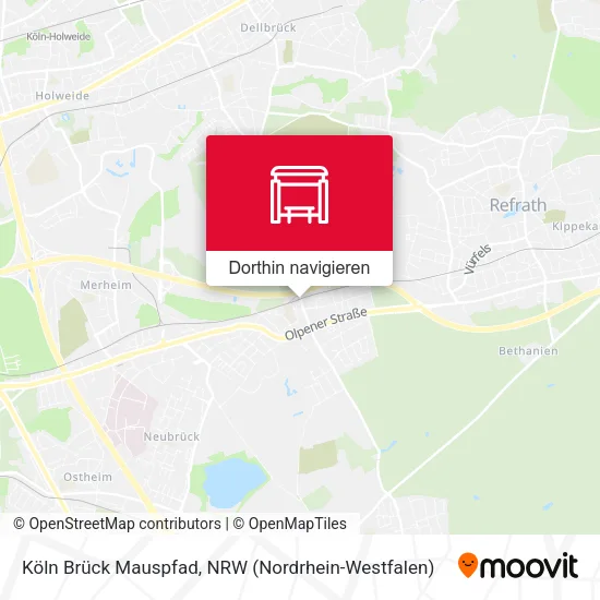 Köln Brück Mauspfad Karte