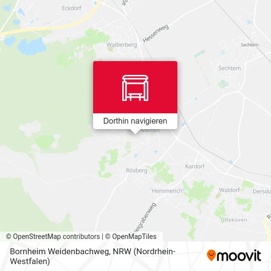 Bornheim Weidenbachweg Karte