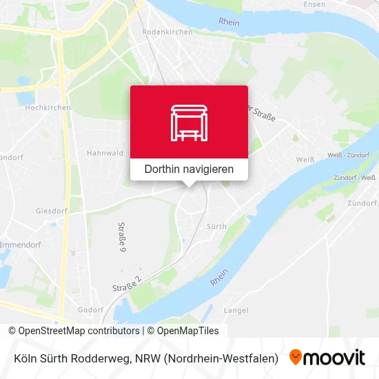 Köln Sürth Rodderweg Karte