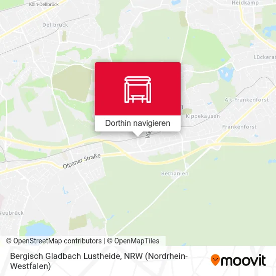 Bergisch Gladbach Lustheide Karte