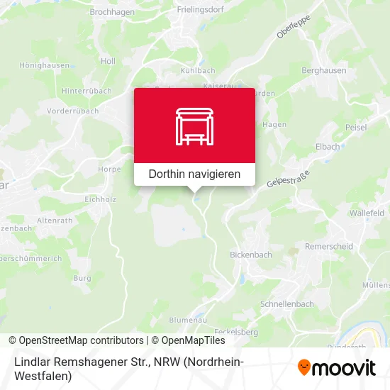 Lindlar Remshagener Str. Karte