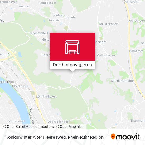 Königswinter Alter Heeresweg Karte