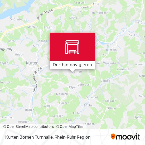 Kürten Bornen Turnhalle Karte